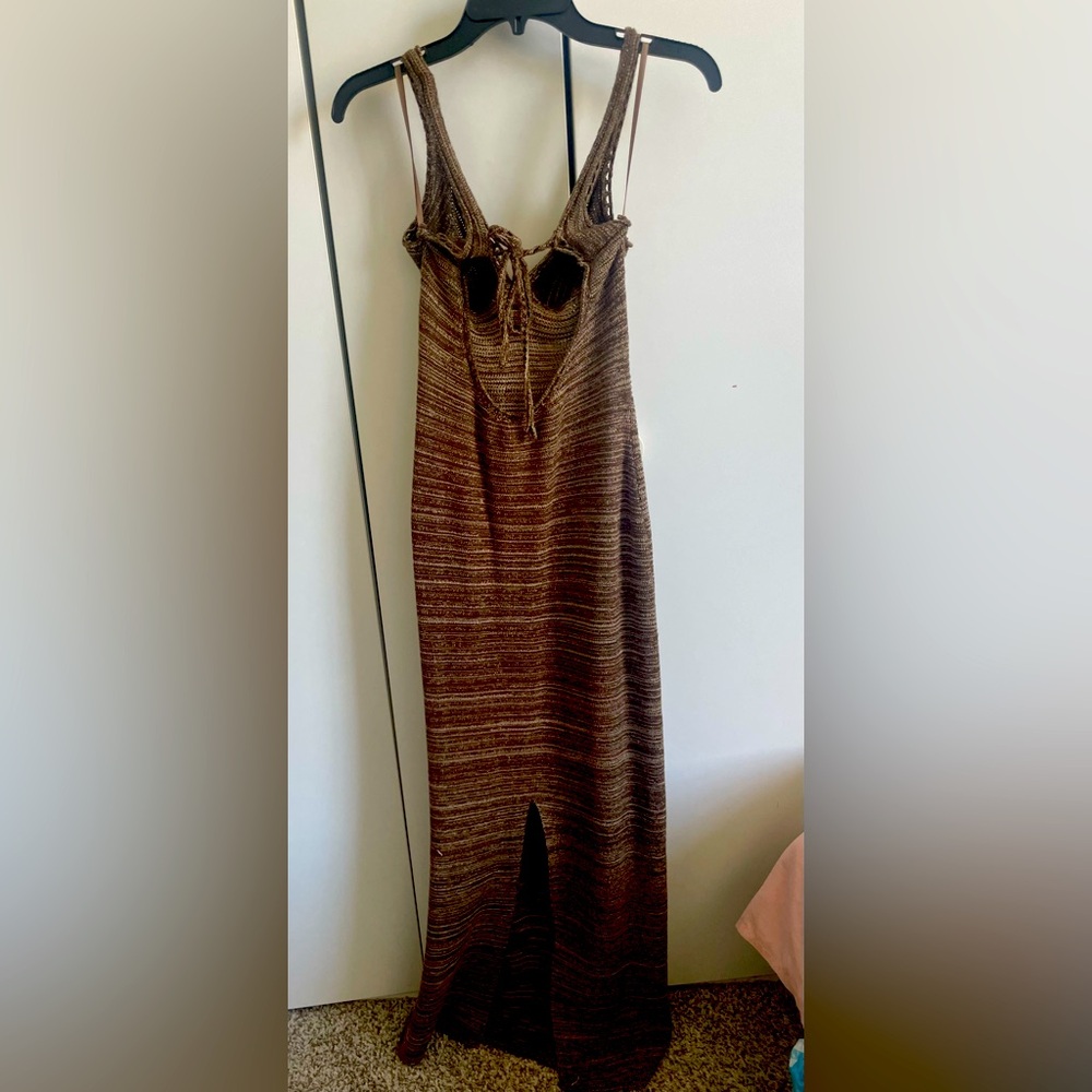 Torn by Ronny Kobo Earthy Knit Maxi Skirt